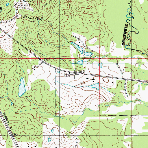 Topographic Map of Beck Cemetery, LA