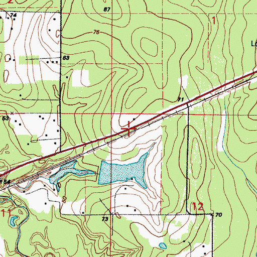 Topographic Map of Beckwith Church, LA