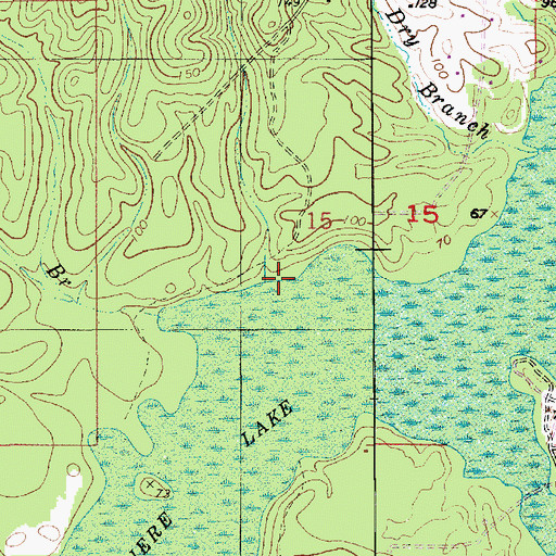 Topographic Map of Beech Branch, LA