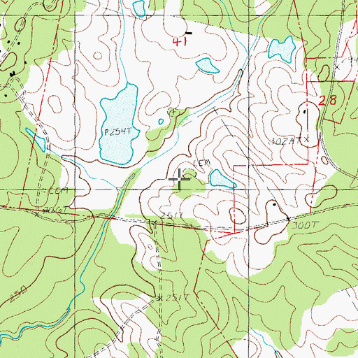 Topographic Map of Beech Grove Cemetery, LA