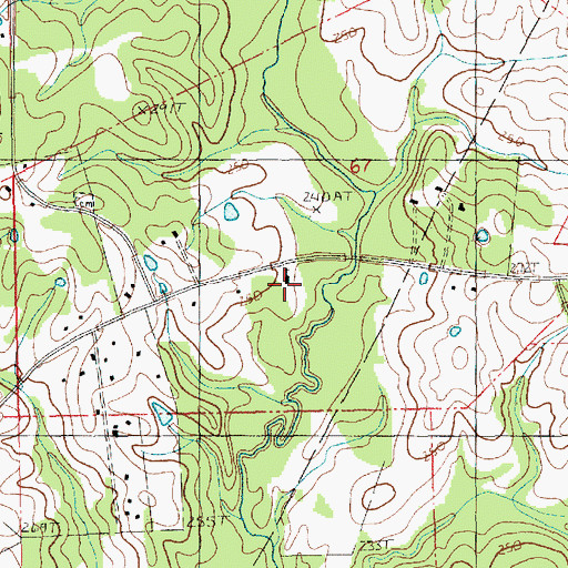 Topographic Map of Beech Grove Church, LA