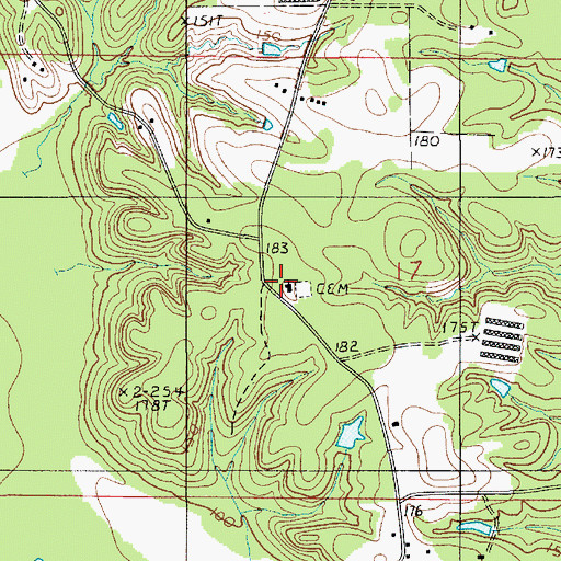 Topographic Map of Beech Grove Church, LA