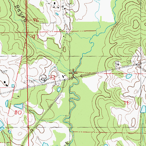 Topographic Map of Beecham Bayou, LA