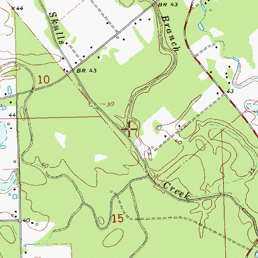 Topographic Map of Bell Branch, LA