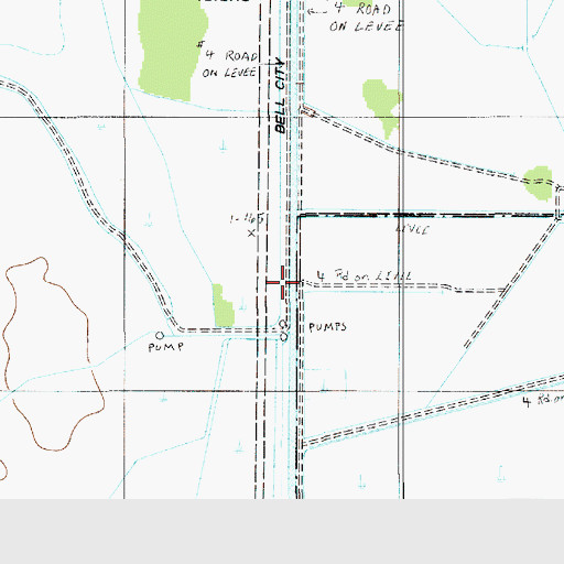 Topographic Map of Bell City Drainage Canal, LA