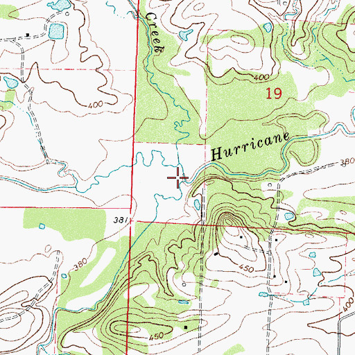 Topographic Map of Perry Creek, AR