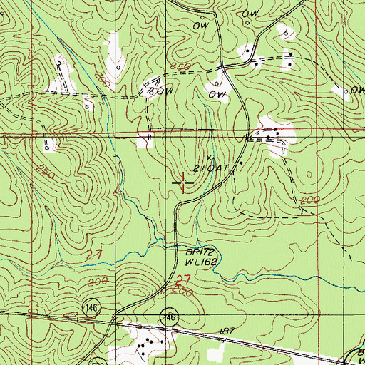 Topographic Map of Bennett Grove School, LA