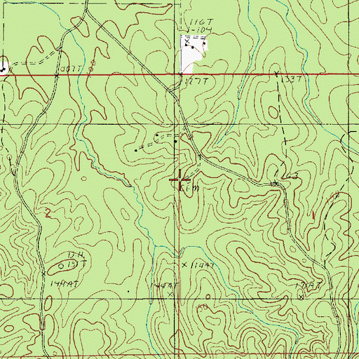 Topographic Map of Benson Cemetery, LA
