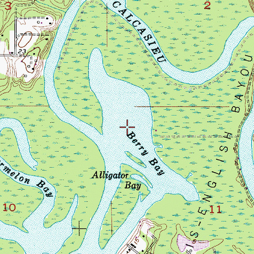 Topographic Map of Berry Bay, LA