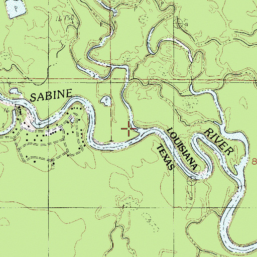 Topographic Map of Bess Branch, LA