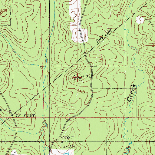 Topographic Map of Bethany Cemetery, LA