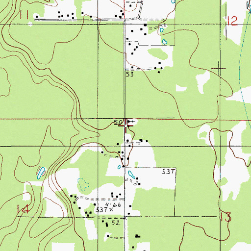 Topographic Map of Bethany Church, LA