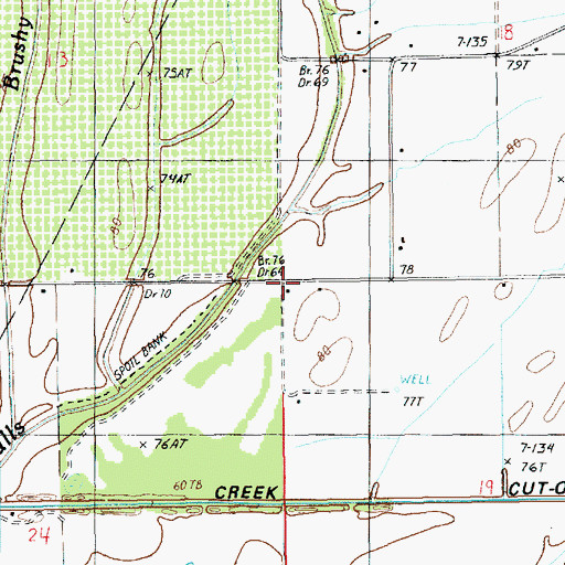 Topographic Map of Bethel Church, LA