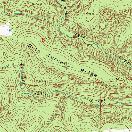 Topographic Map of Pete Turner Ridge, AR
