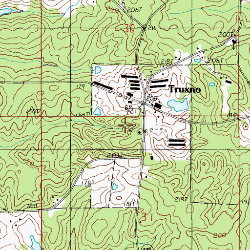 Topographic Map of Bethel Church, LA