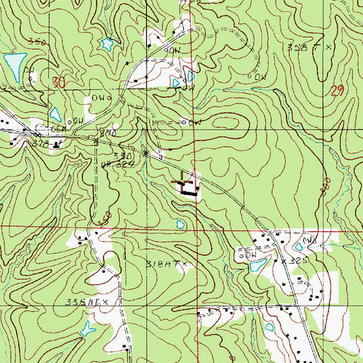 Topographic Map of Bethesda Church, LA