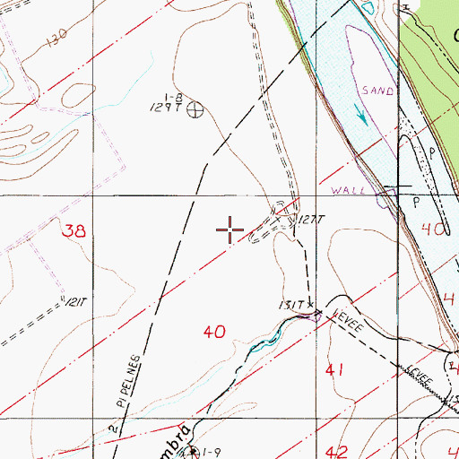 Topographic Map of Bethlehem Church, LA