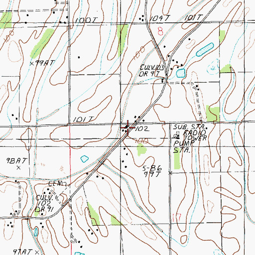 Topographic Map of Beulah Church, LA