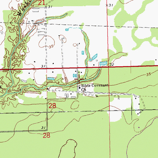 Topographic Map of Bible Covenant Church, LA