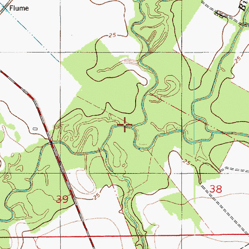 Topographic Map of Bideman Gully, LA