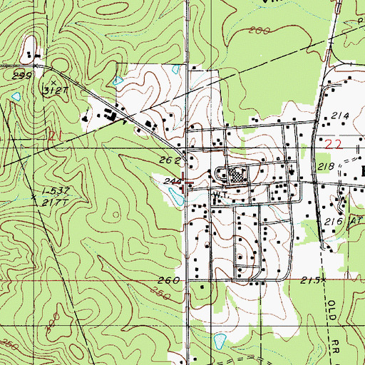Topographic Map of Bienville, LA