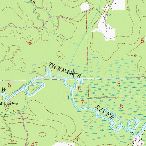 Topographic Map of Big Bayou, LA