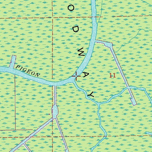 Topographic Map of Big Bayou Mallet, LA