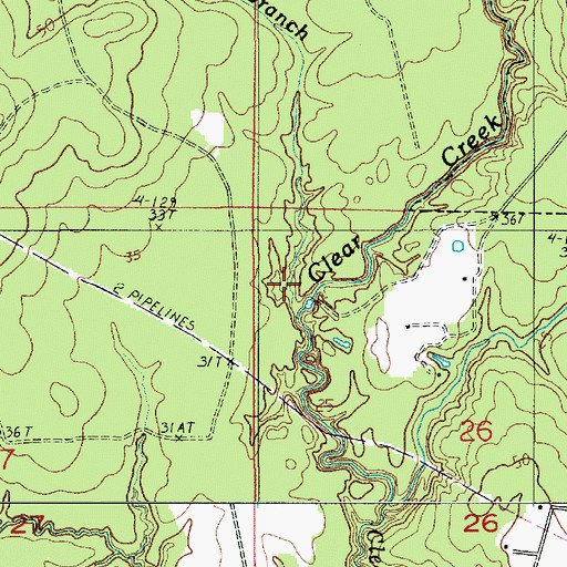 Topographic Map of Big Branch, LA