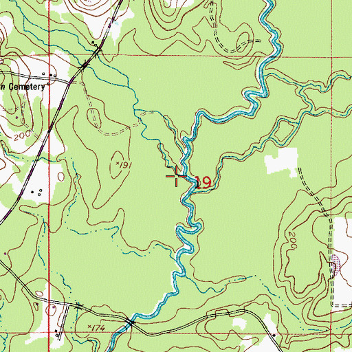 Topographic Map of Big Branch, LA