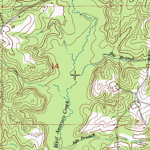 Topographic Map of Big Branch, LA