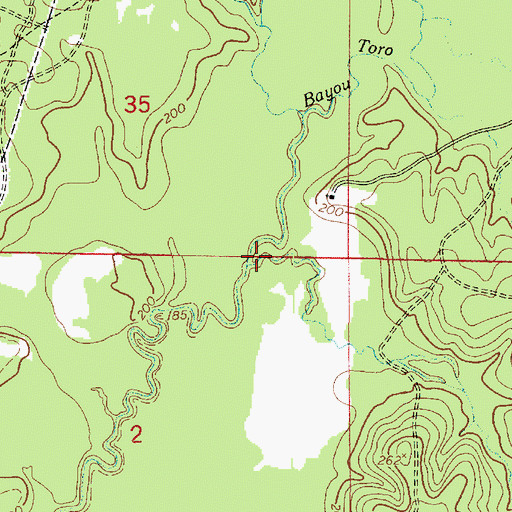 Topographic Map of Big Branch, LA