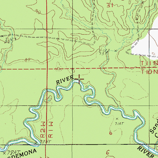 Topographic Map of Big Branch, LA