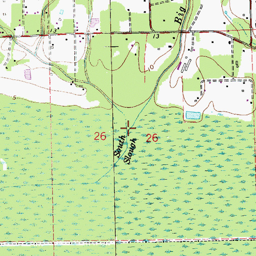 Topographic Map of Big Branch, LA