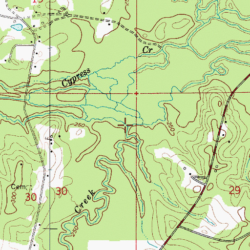 Topographic Map of Big Branch, LA