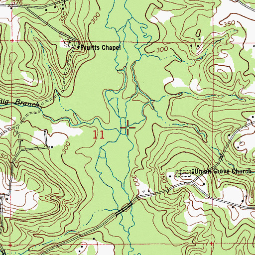 Topographic Map of Big Branch, LA