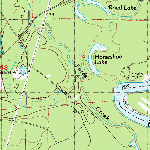 Topographic Map of Big Branch, LA