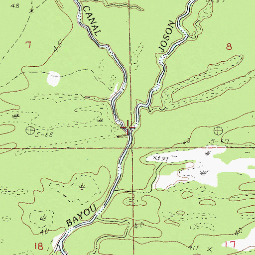 Topographic Map of Big Canal, LA