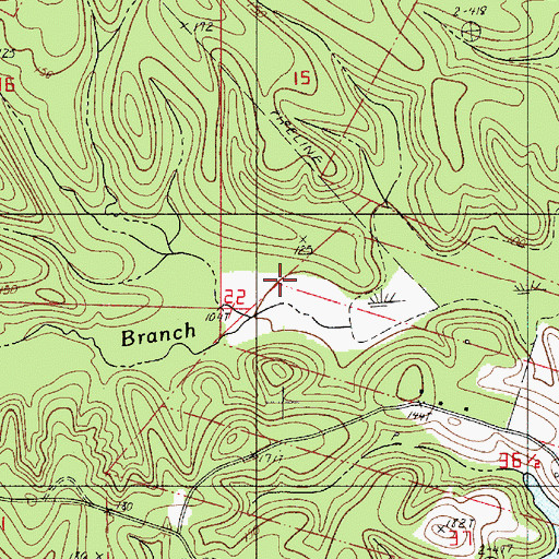 Topographic Map of Big Henry Branch, LA