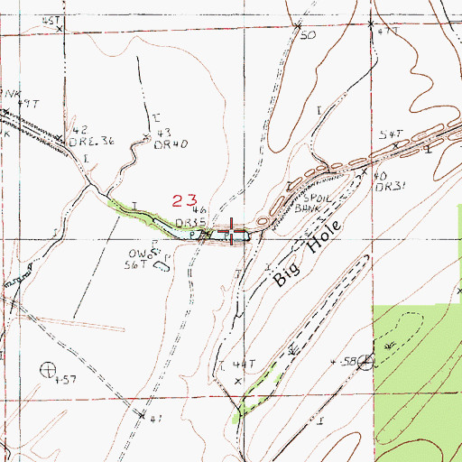 Topographic Map of Big Hole, LA