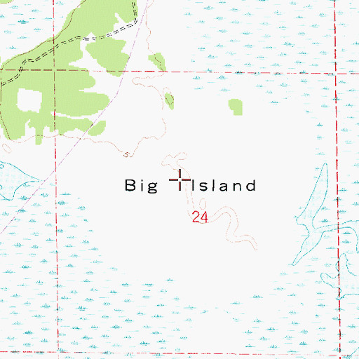 Topographic Map of Big Island, LA