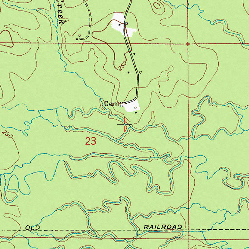 Topographic Map of Big Slough, LA