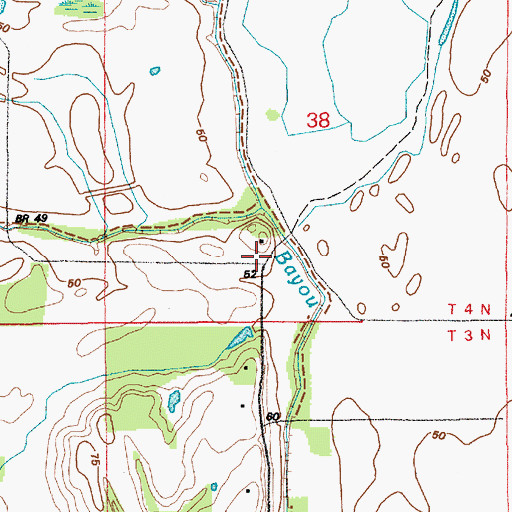 Topographic Map of Big Slough, LA