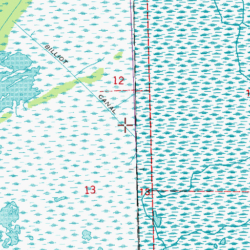 Topographic Map of Billiot Canal, LA