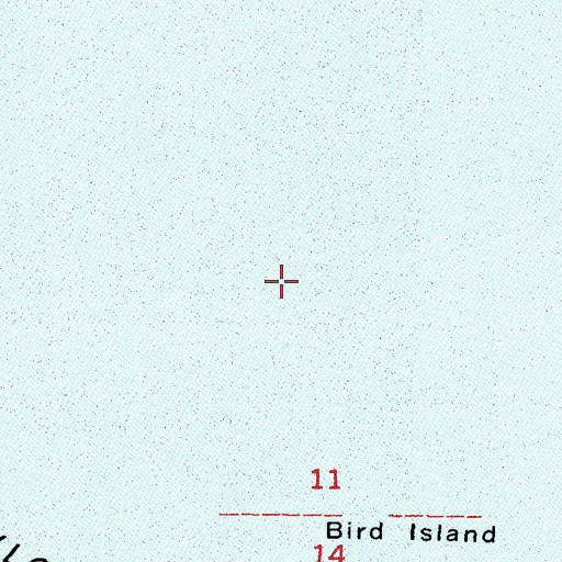 Topographic Map of Bird Island, LA