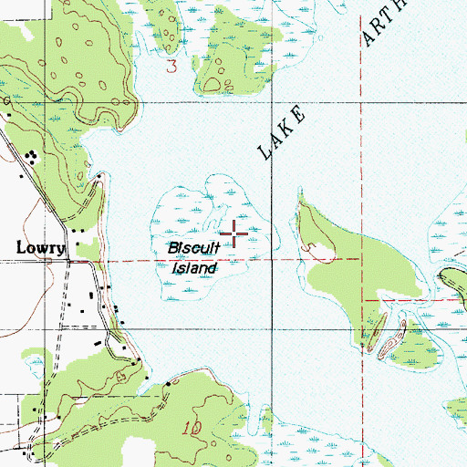 Topographic Map of Biscuit Island, LA