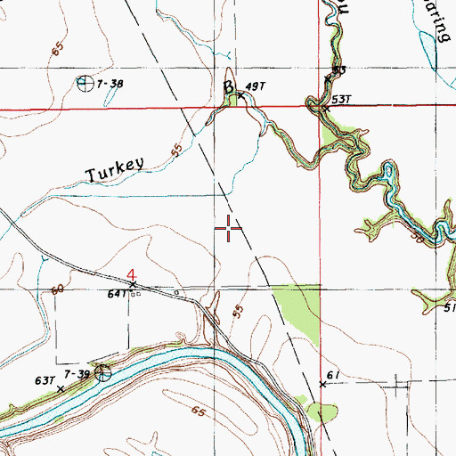Topographic Map of Black Bayou, LA