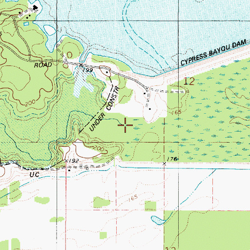 Topographic Map of Black Bayou, LA