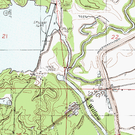 Topographic Map of Black Bayou, LA