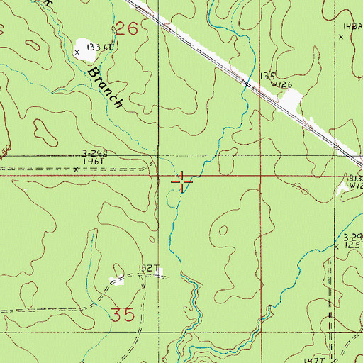 Topographic Map of Black Branch, LA