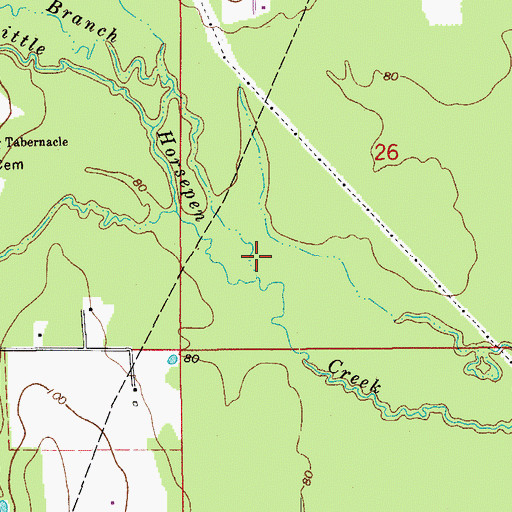 Topographic Map of Black Branch, LA